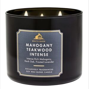 White Barn 3 Wick Candle Mahogany Teakwood Intense, 14.5 OZ NWT